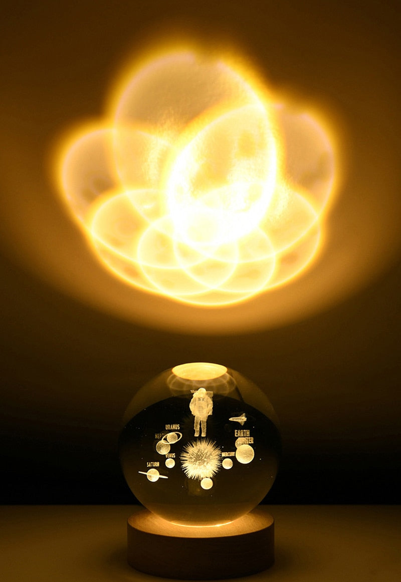 Luminária 3D Solar Galáxia