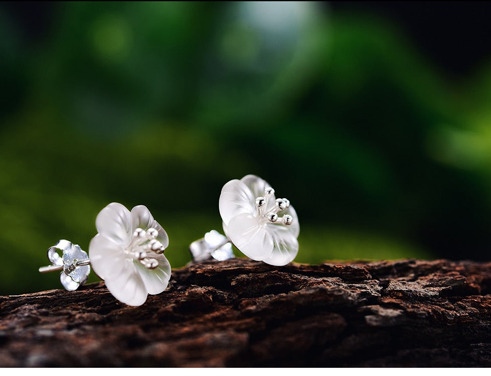 Brinco Flor na Chuva de Tarraxa - Prata 925