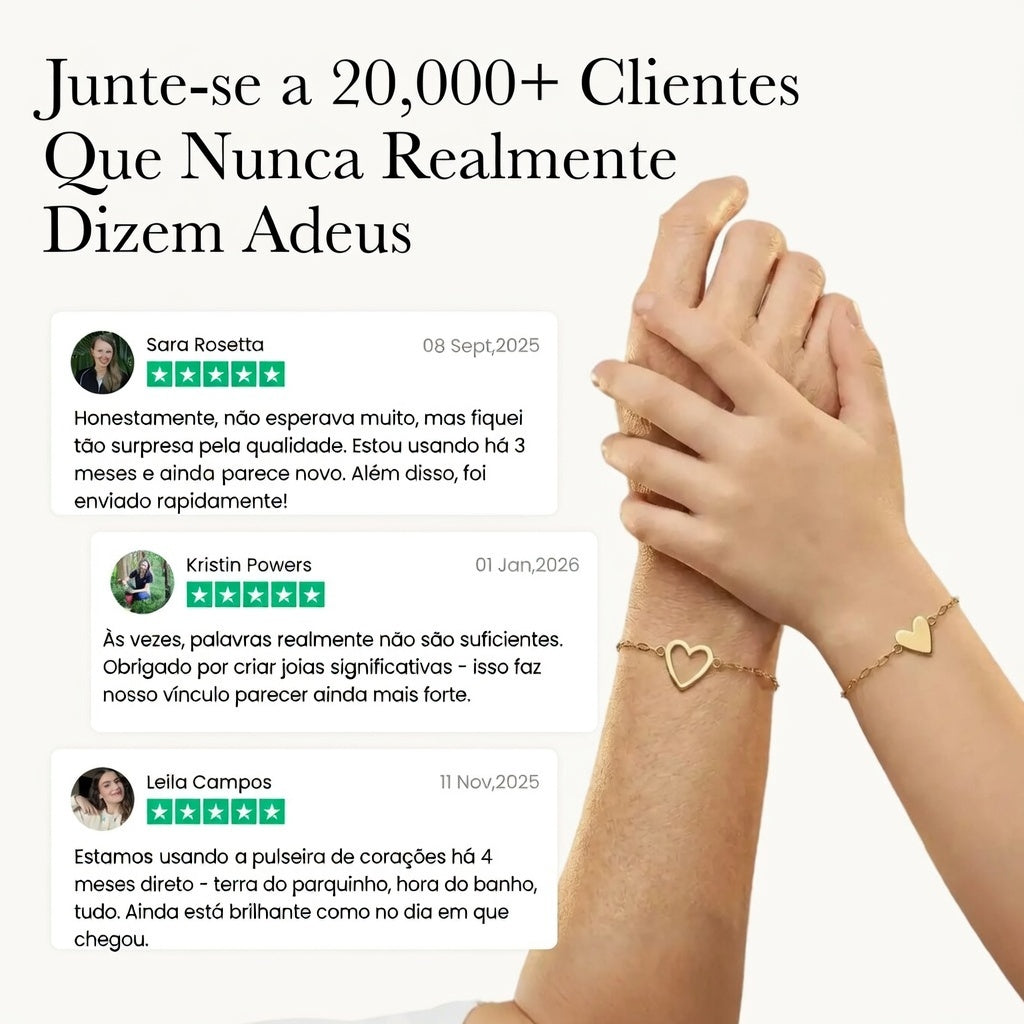 Pulseiras Coração Conectado – Mãe & Filha