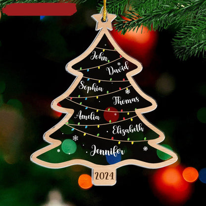 Enfeite de Arvore de Natal Personalizado com Nomes - Natal Mágico
