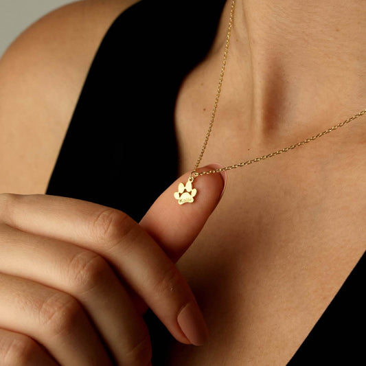 Colar de Pata personalizado com nome do seu Pet - Carregue seu melhor amigo 24H por dia com você!