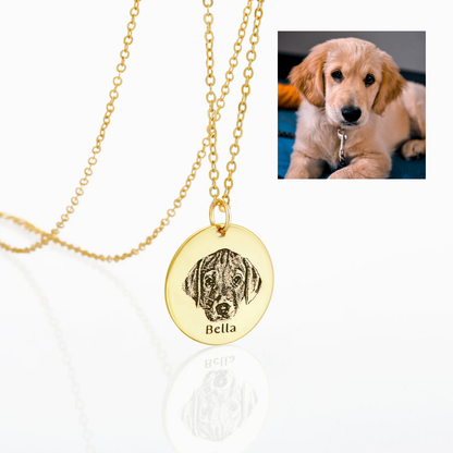 Colar com Pingente Personalizado — Foto do Seu Pet Gravada