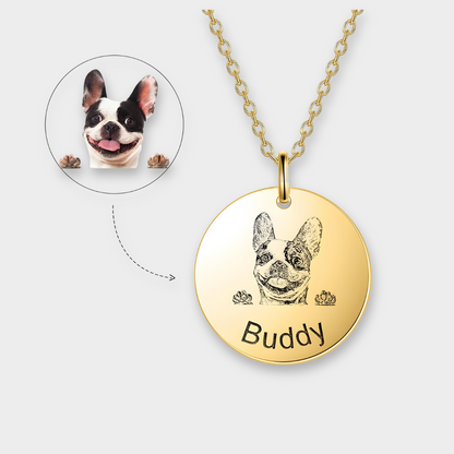 Colar com Pingente Personalizado — Foto do Seu Pet Gravada
