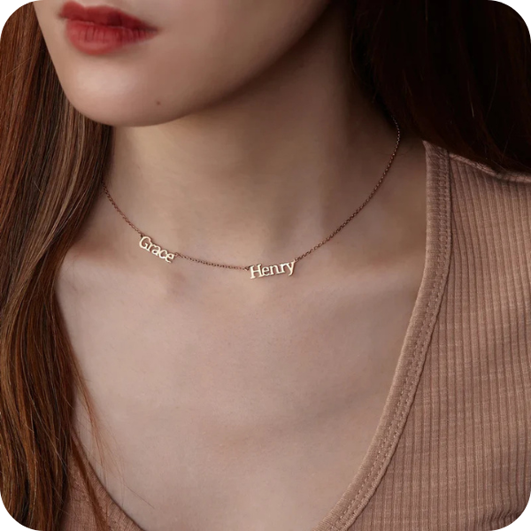 Colar Personalizado com Nomes | Amor Que Se Carrega no Peito