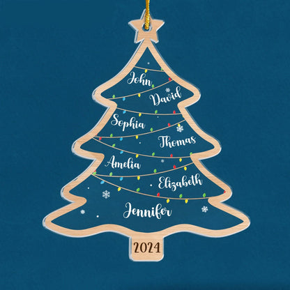 Enfeite de Arvore de Natal Personalizado com Nomes - Natal Mágico