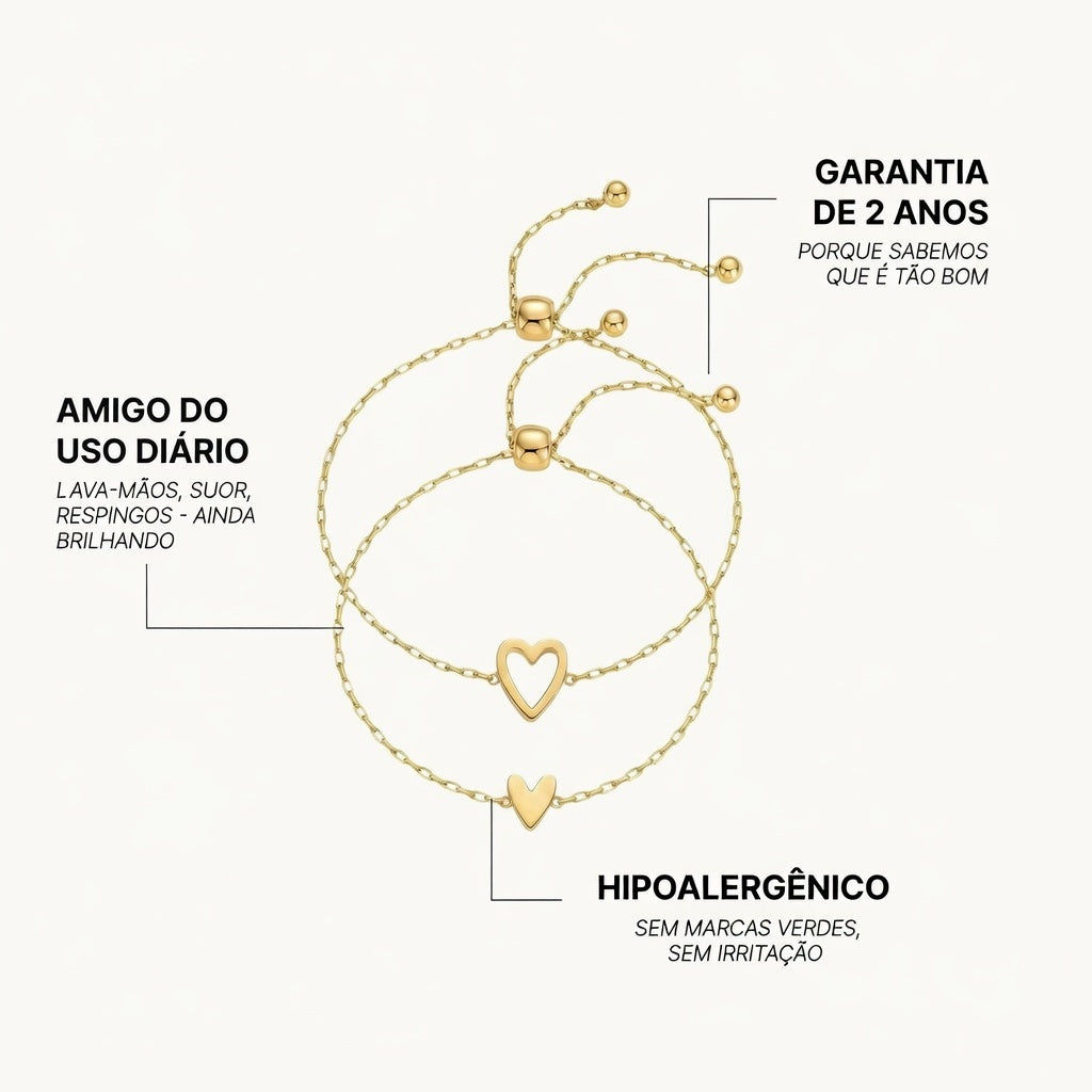 Pulseiras Coração Conectado – Mãe & Filha