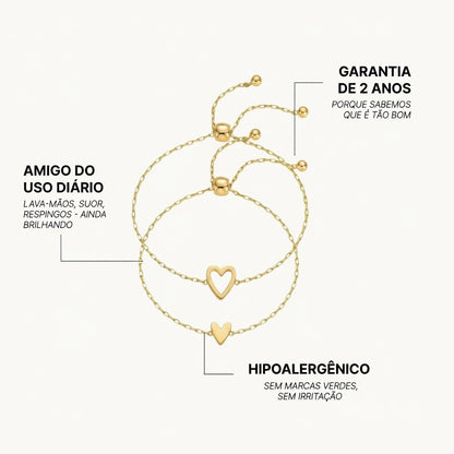 Pulseiras Coração Conectado – Mãe & Filha
