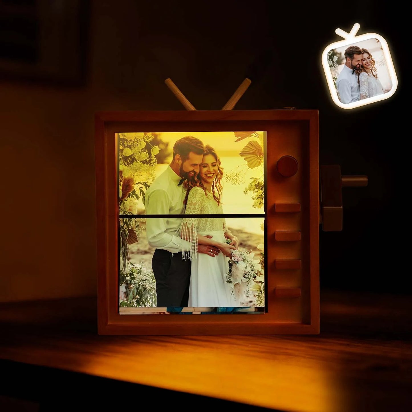 Porta-Retrato Flipbook Personalizado com Luz