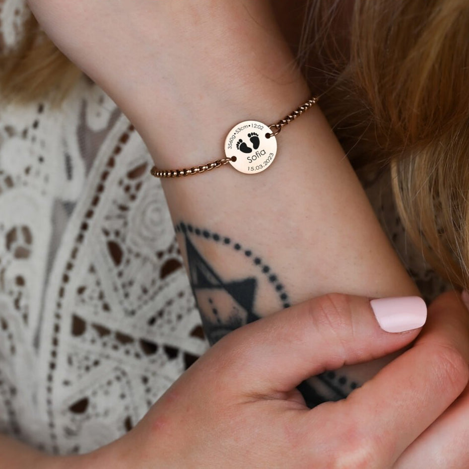 ✨ Pulseira Medalha Personalizada – Um Detalhe Que Conta Sua História