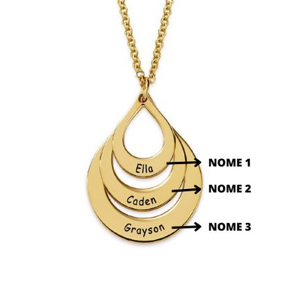 Colar Elos Personalizados - Presente Especial para as Mães