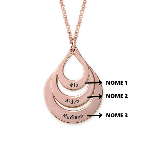 Colar Elos Personalizados - Presente Especial para as Mães