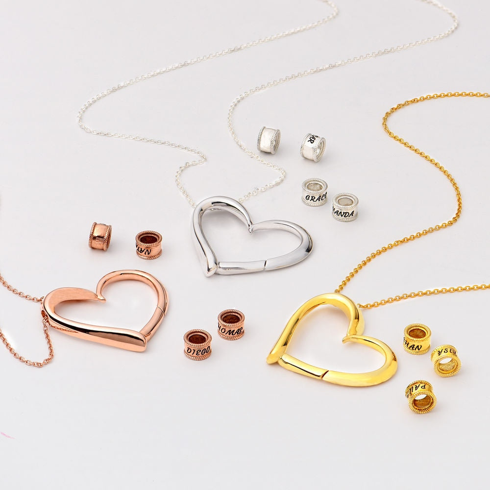 Colar Personalizado com Nome – Pingente Coração em Aço Inoxidável