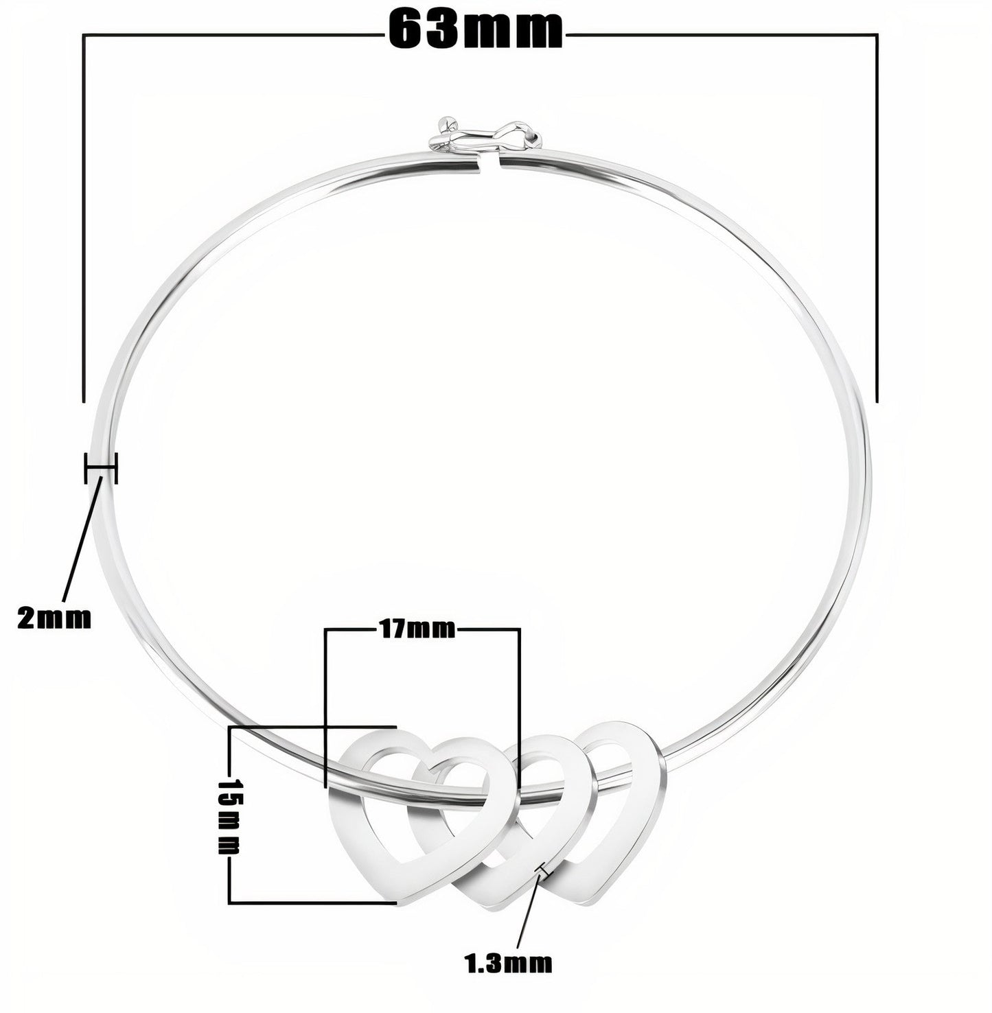 Bracelete de Coração com Nome Personalizado - Frete Grátis