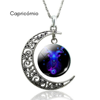 Colar Lua Crescente de Constelação Estelar