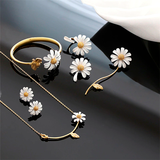 Joias de Margarida Banhadas a Ouro - EDIÇÃO LIMITADA