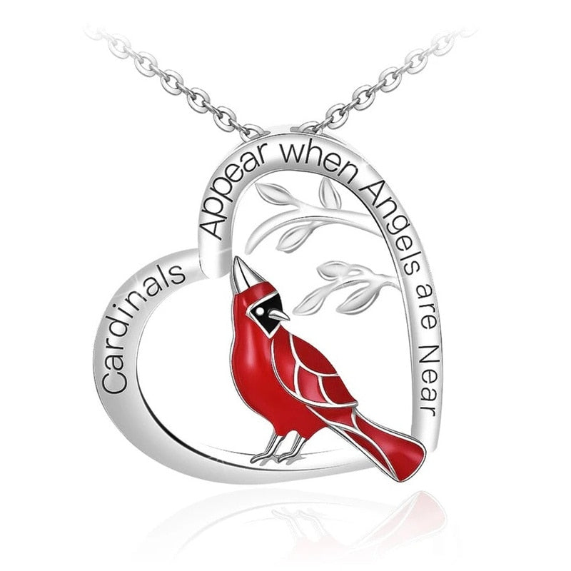 Colar com pingente de coração Cardinal